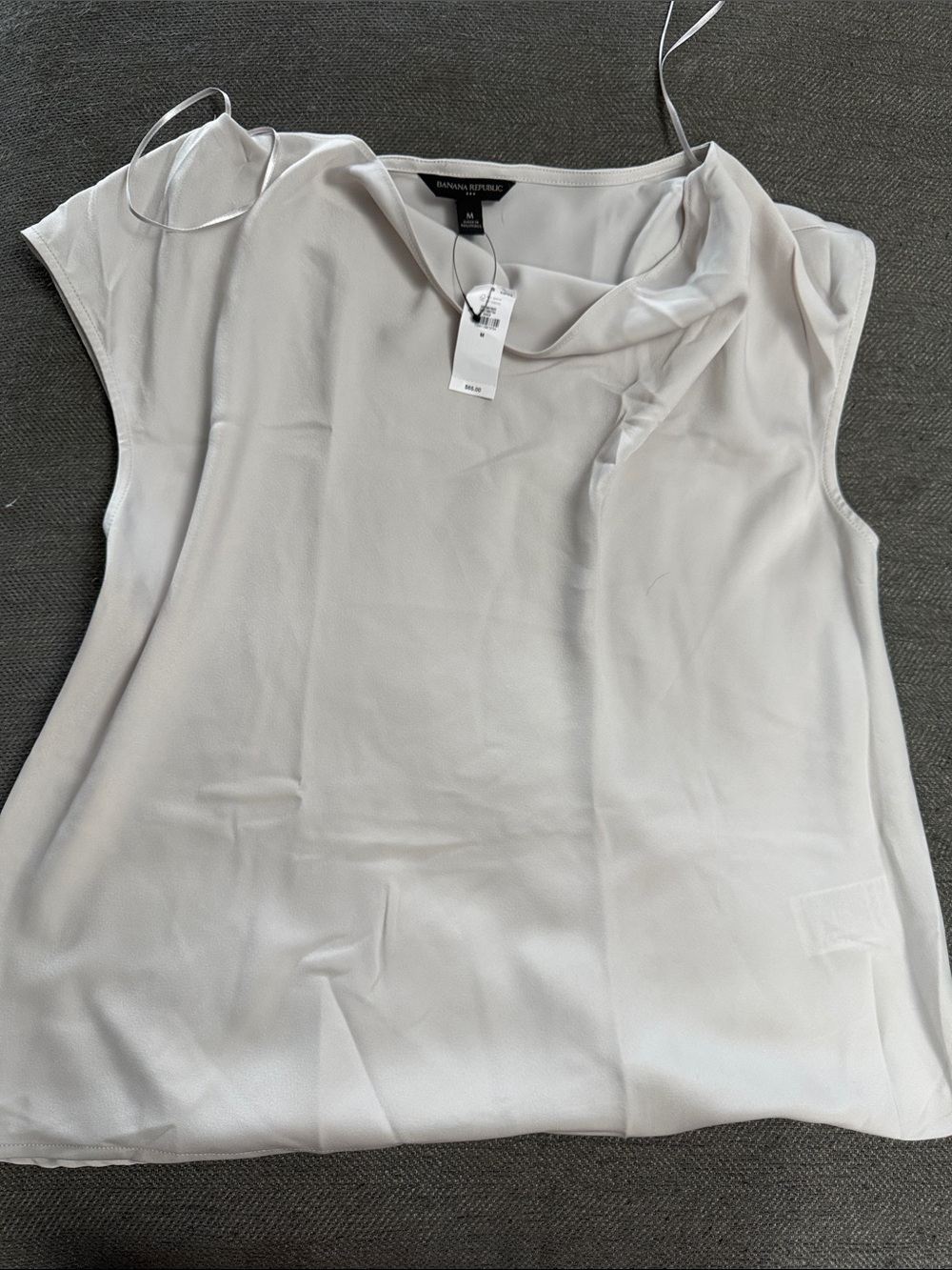 Banana Republic Pale Cream Cowl Neck Sleeveless Top